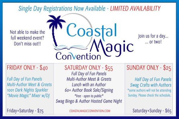Single and Combo Day Registrations for Coastal Magic Convention